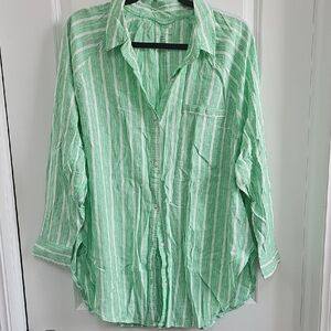 Aerie Linen Blend Swim Coverup